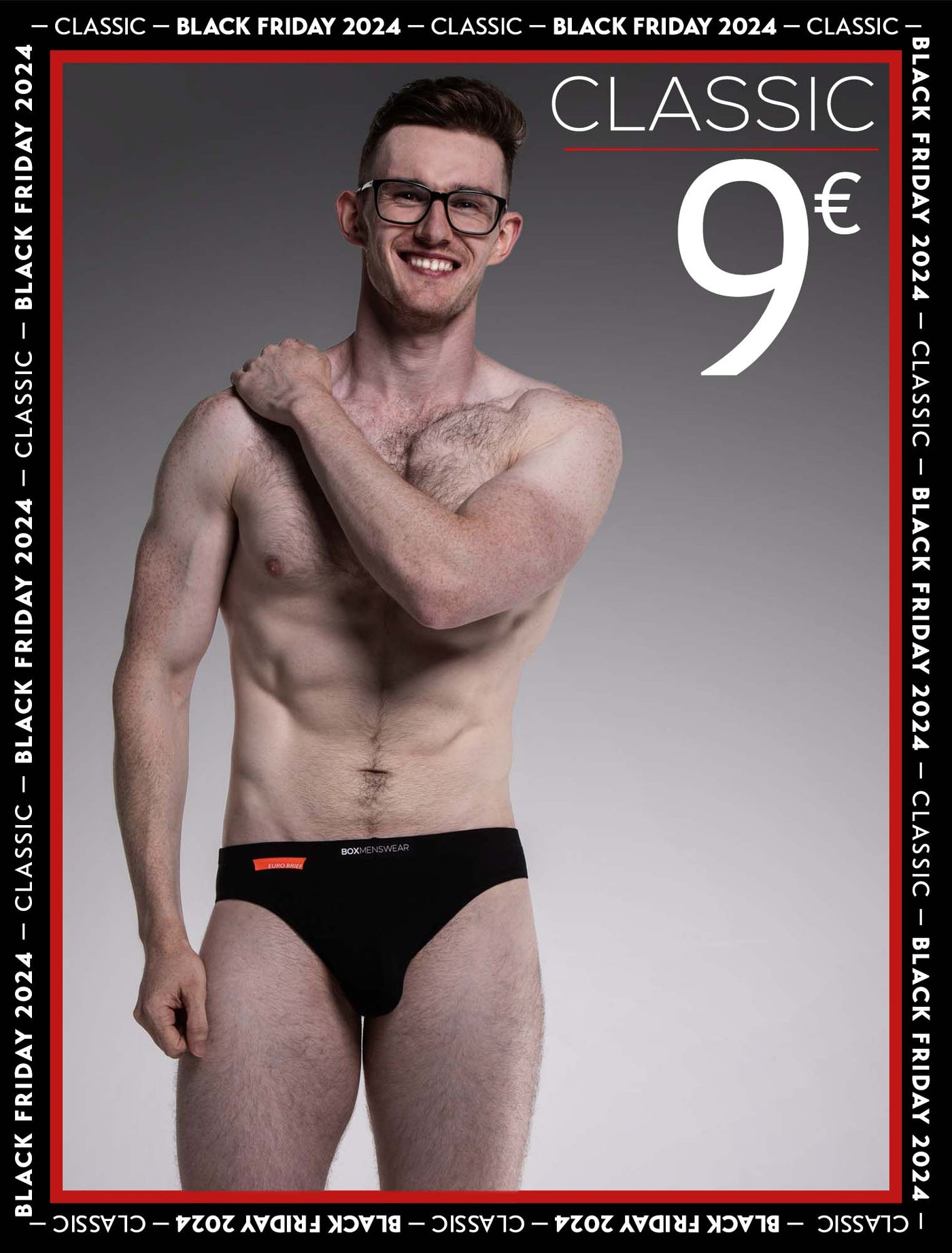 Mens Euro Briefs - Vantablack