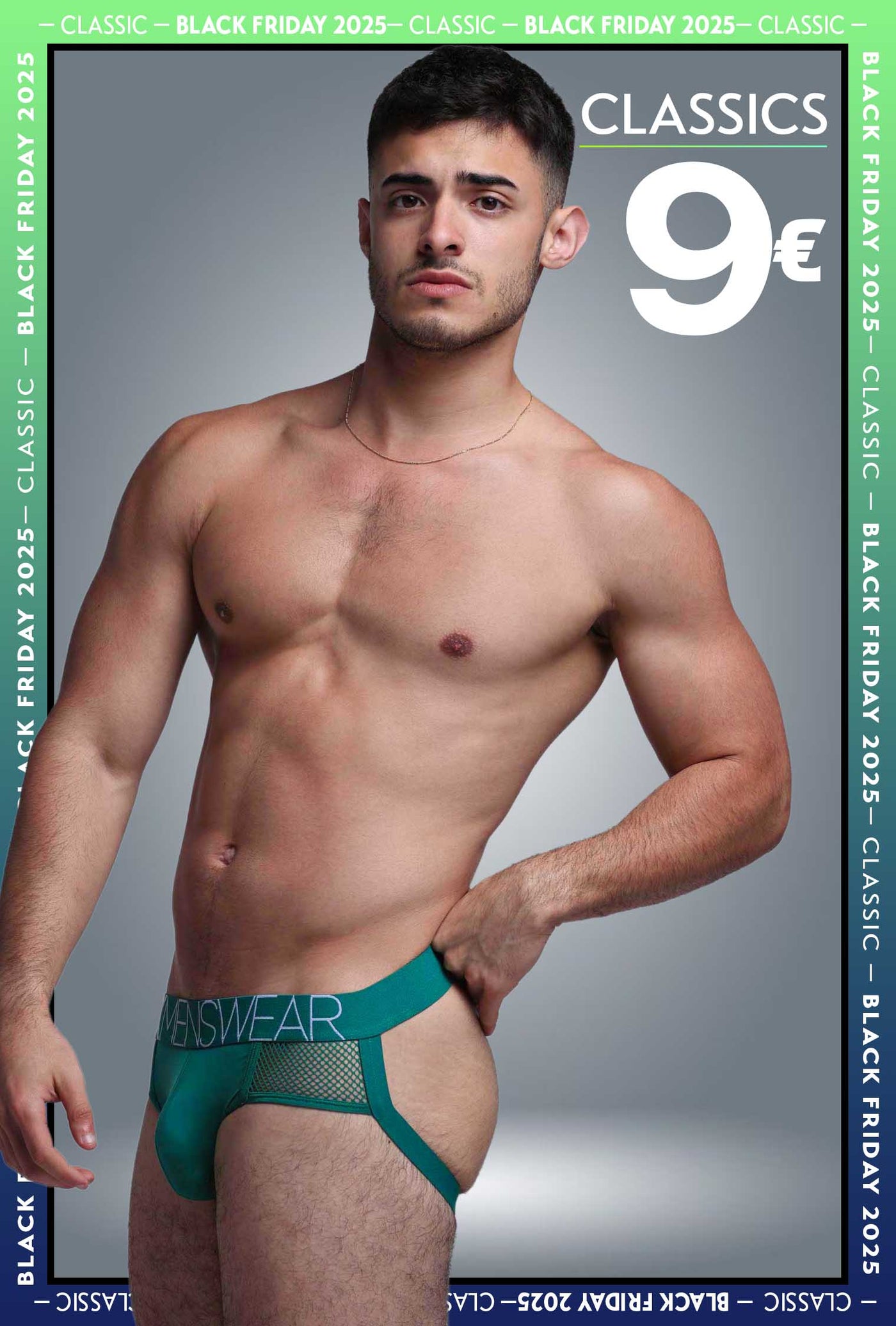 Totally Transparent Varsity Mesh Jockstrap - Evergreen
