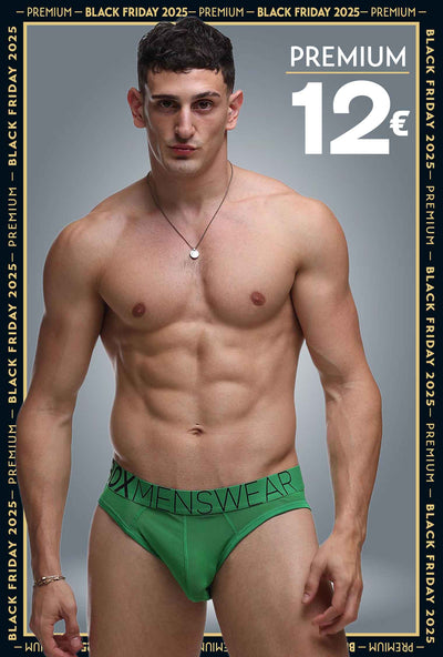 All Over Mesh Briefs - Pine Green