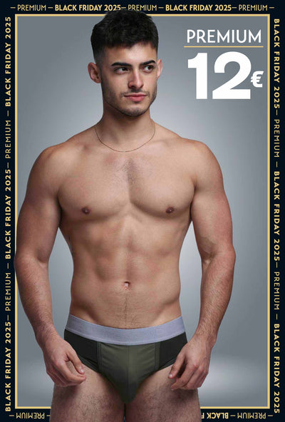 Mesh Panel Briefs - Château Green