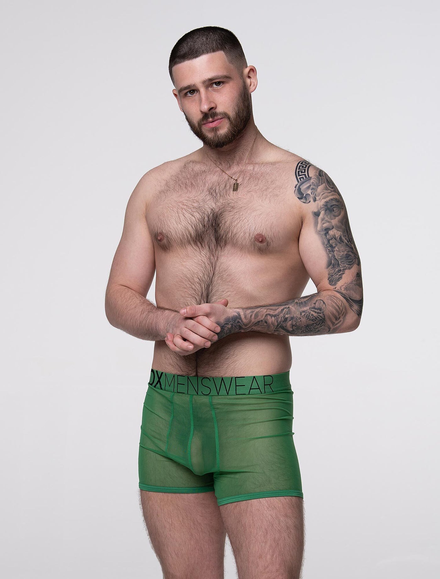 All Over Mesh Boxers - Pine Green
