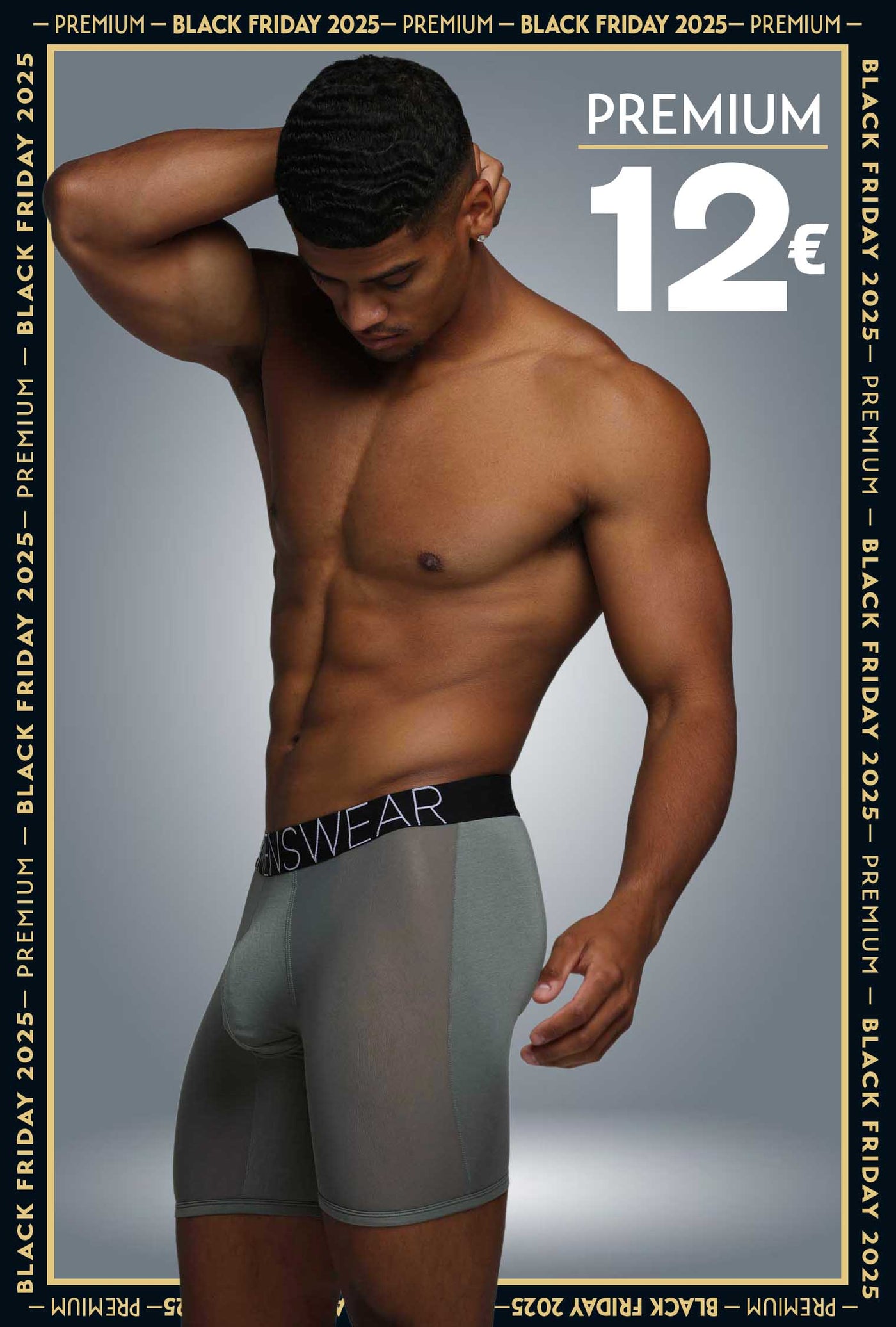 King Fit Mesh Panel - Transparent Crotch: Gun Metal Grey