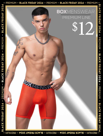 King Fit Mesh Panel - Transparent Crotch: Tangerine Tango