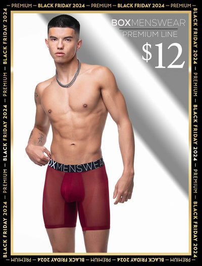 King Fit Mesh Panel - Transparent Crotch: Tibetan Red