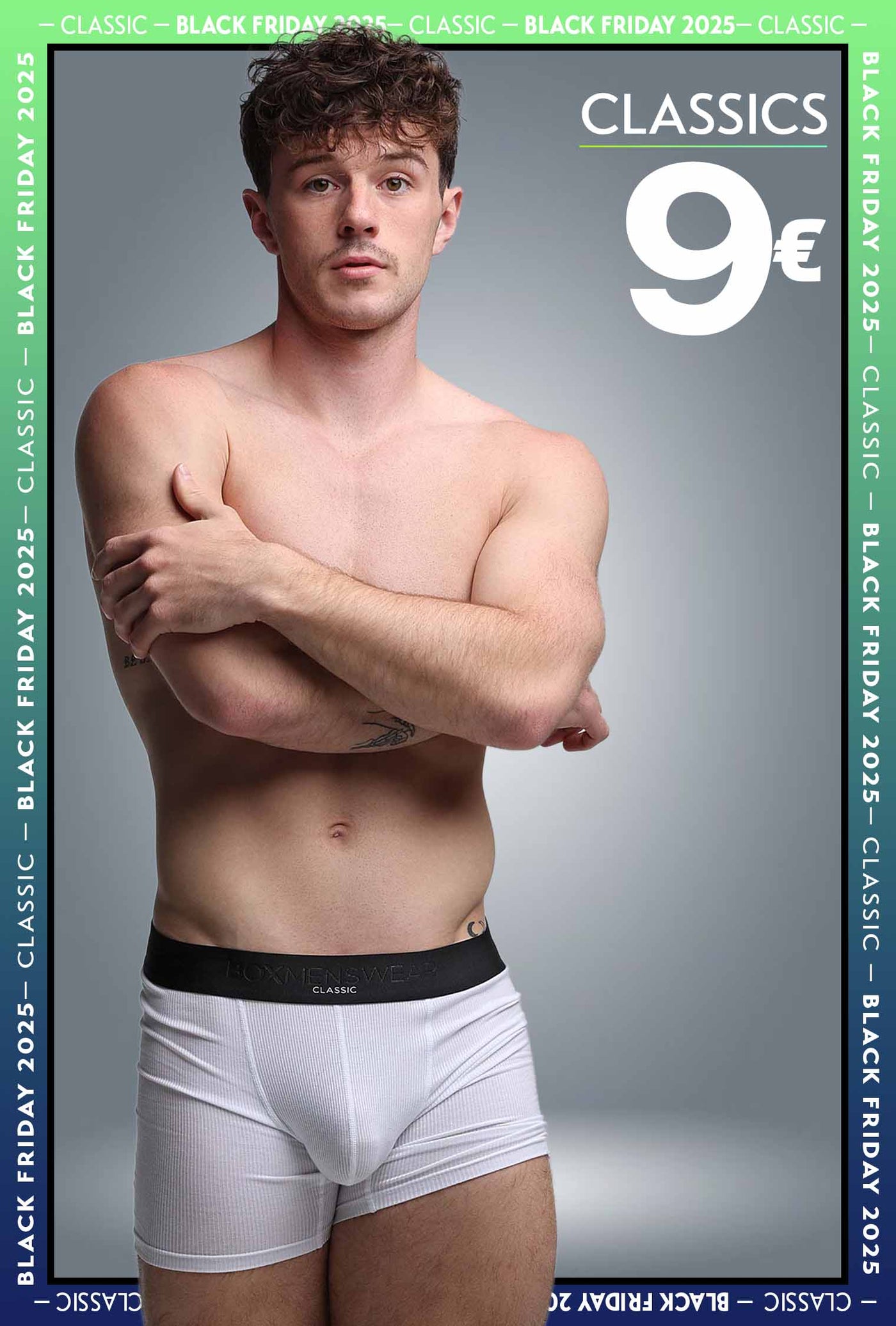 Mens Classic Ribbed Boxers - White