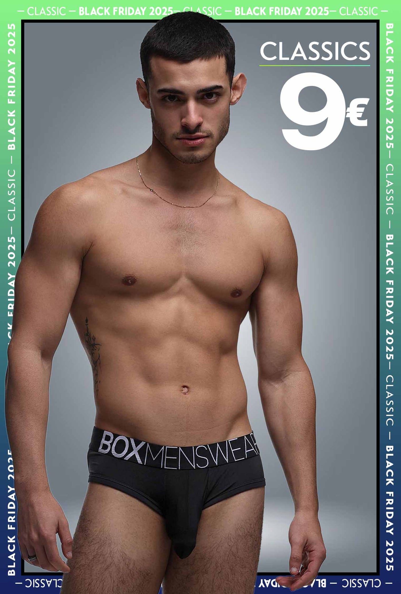 Mens Hipster Trunks: Defined Crotch - Black