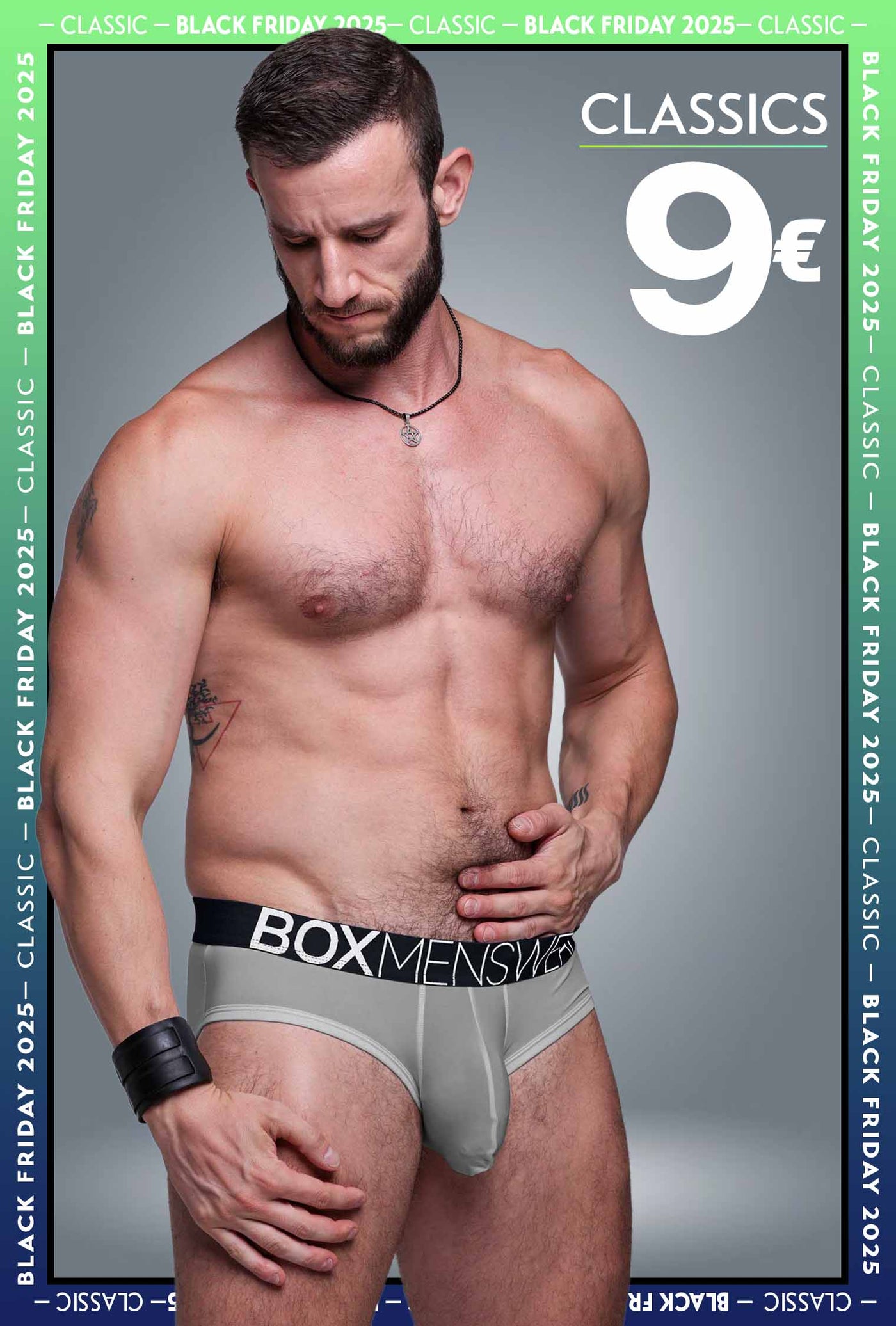 Mens Hipster Trunks: Defined Crotch - Grey