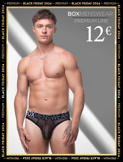 All Over Mesh Briefs - Black