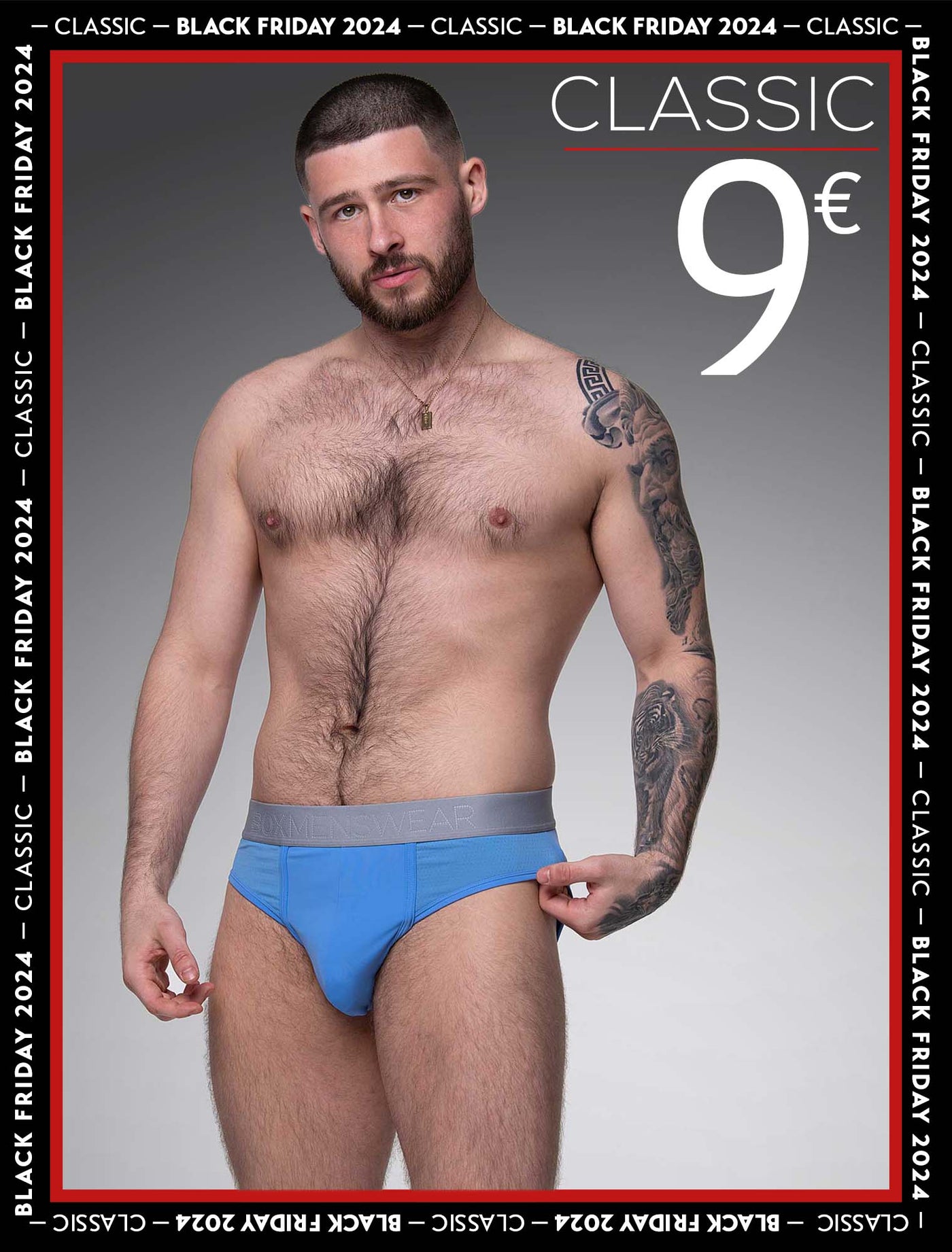 Mesh Panel Briefs - Coastal Blue