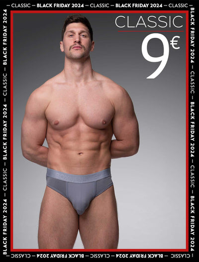 Mesh Panel Briefs - Regal Grey