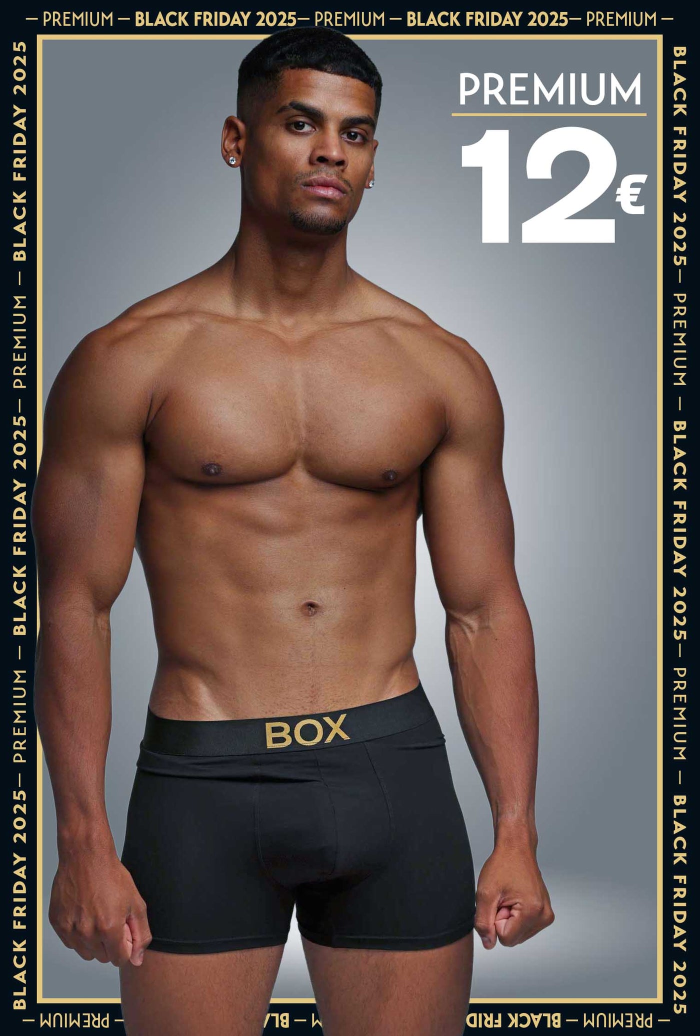 Metallic Modal Boxers - Black & Gold