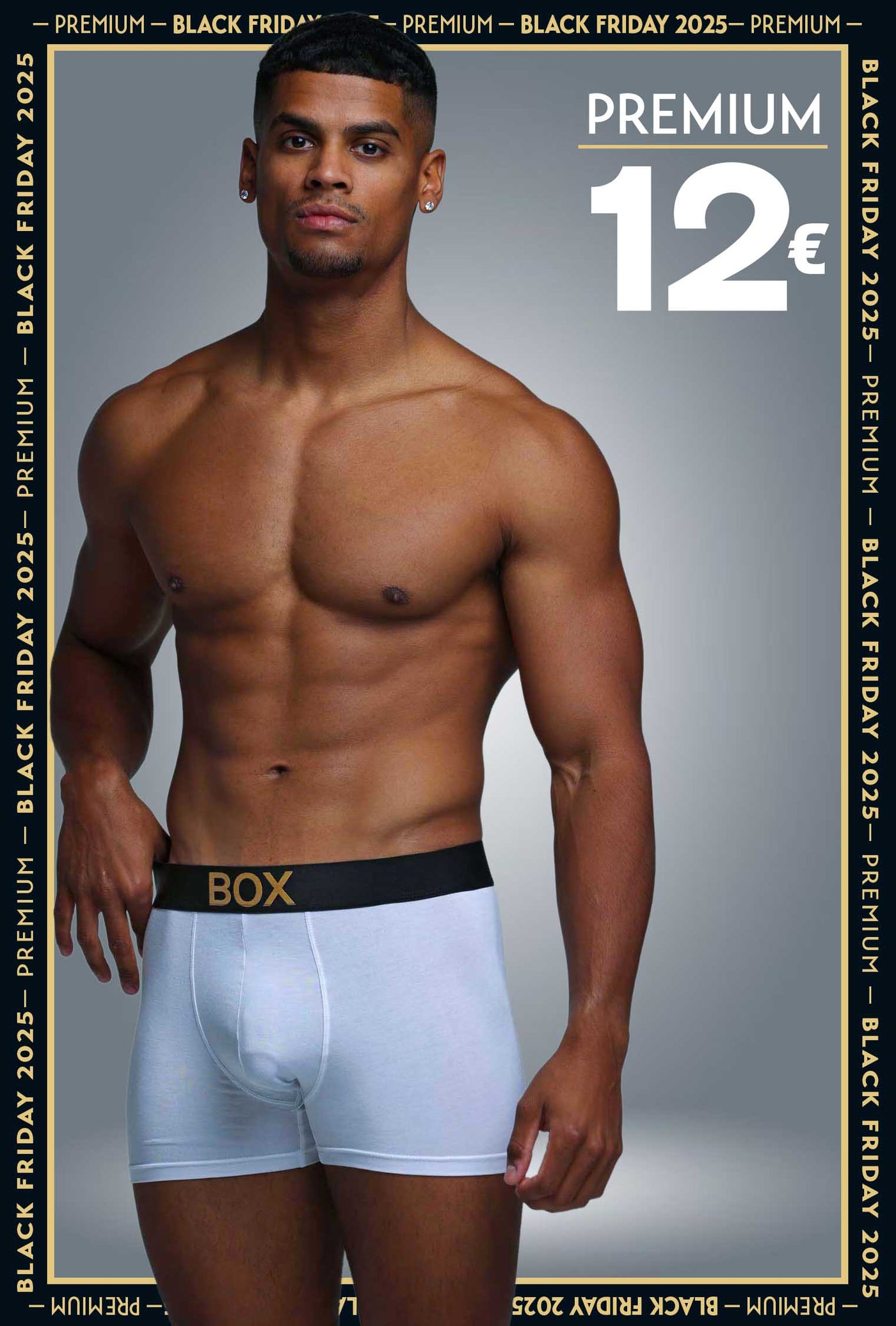 Metallic Modal Boxers - White & Gold