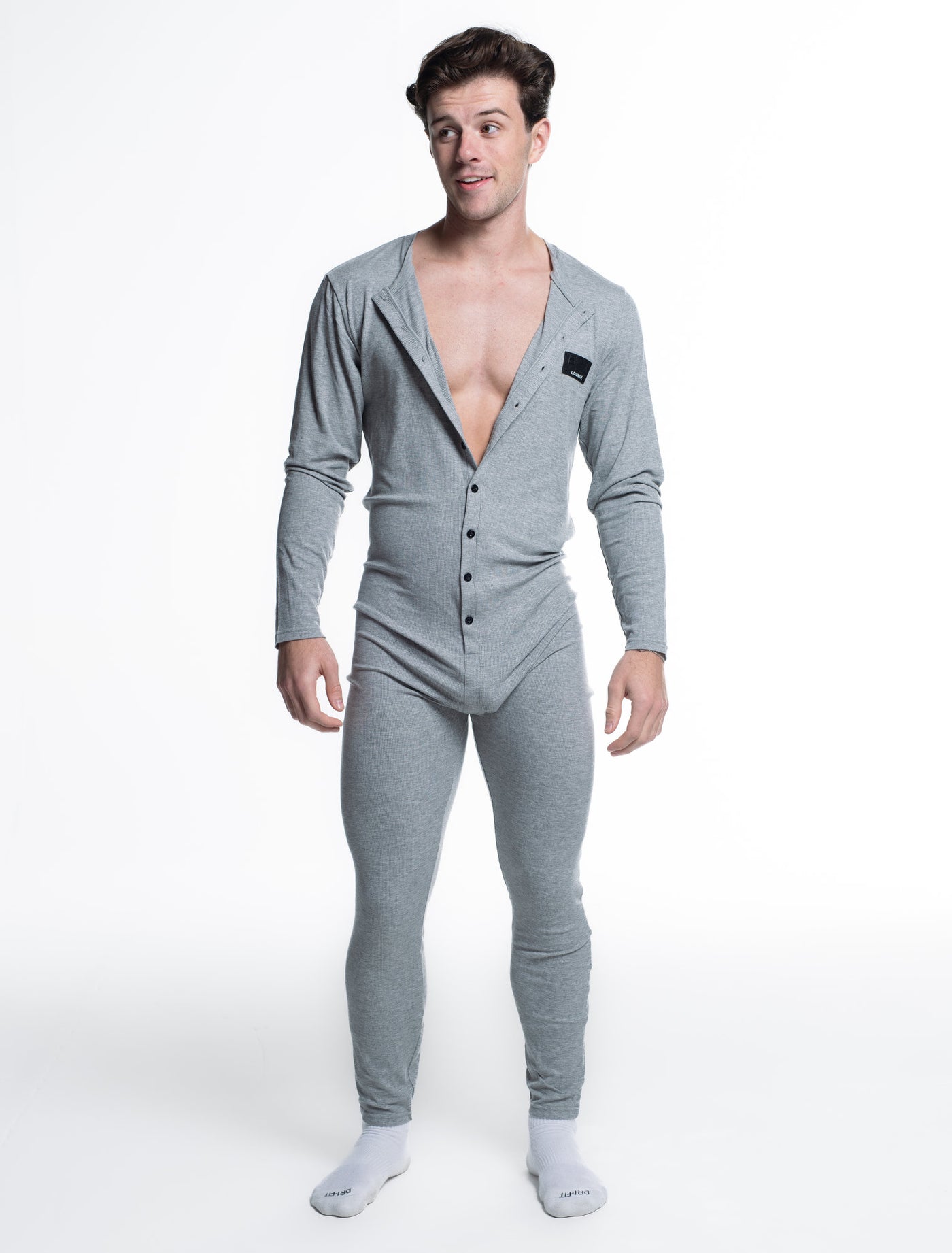 Mens Onesie - Melange Grey