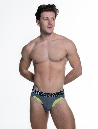 Prince Fit Briefs - Grey & Neon