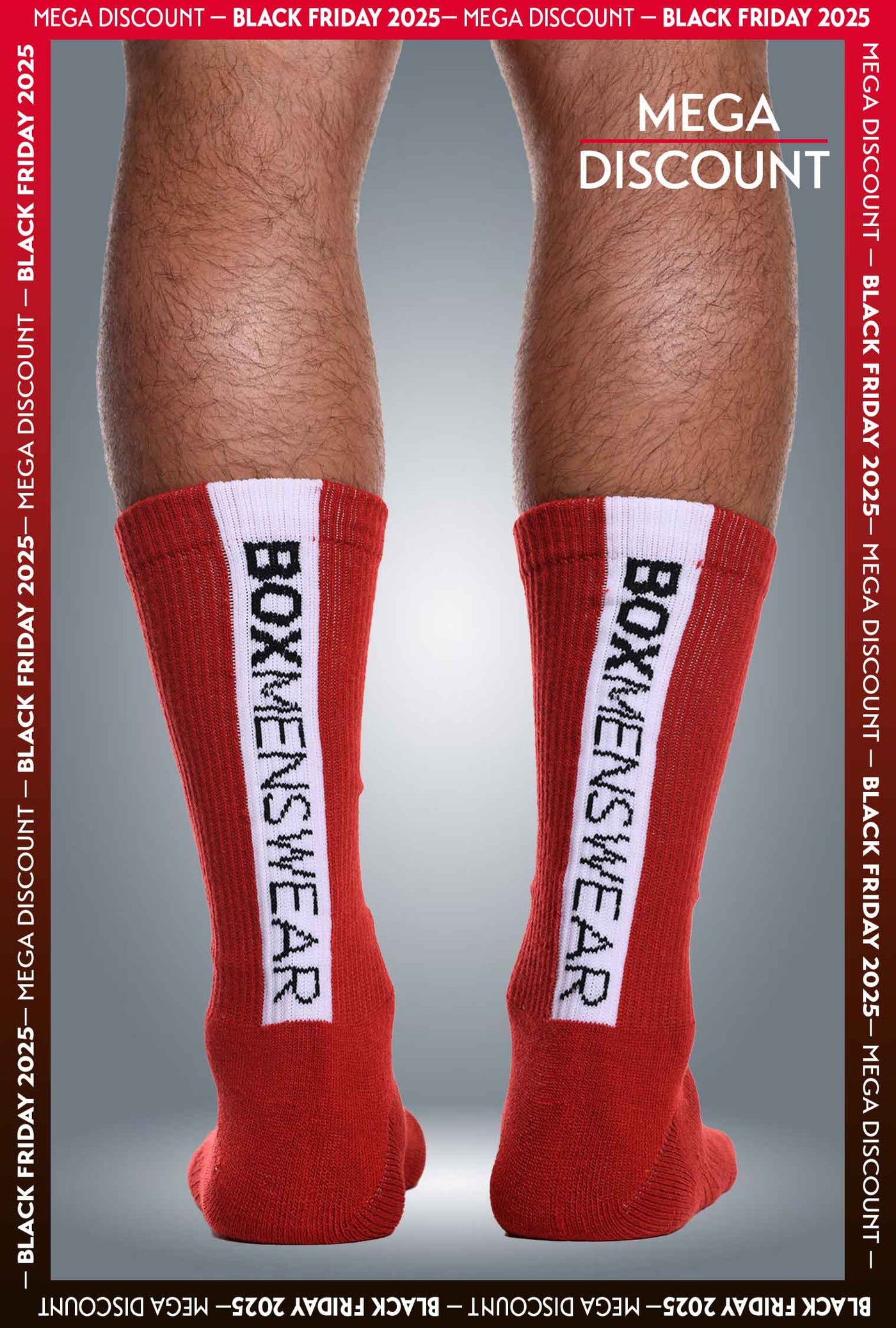 Reverse Red Strip Lux Sports Sock