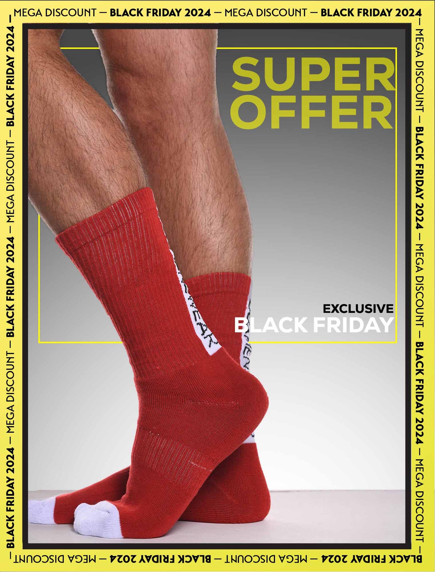 Reverse Red Strip Lux Sports Sock