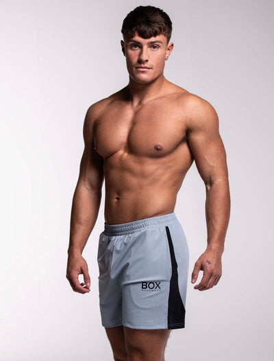 Mesh Panel Sports Shorts - Tide Blue