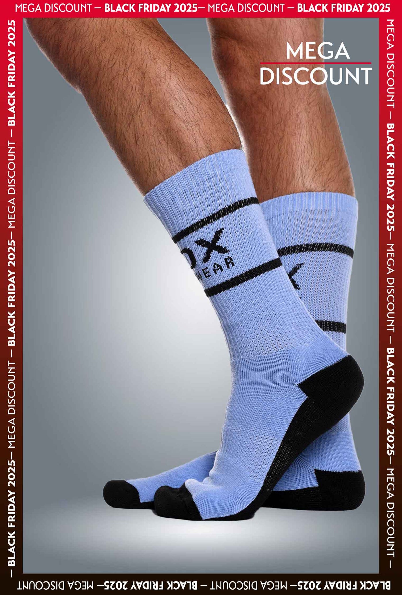 Soft Blue Lux Sports Socks