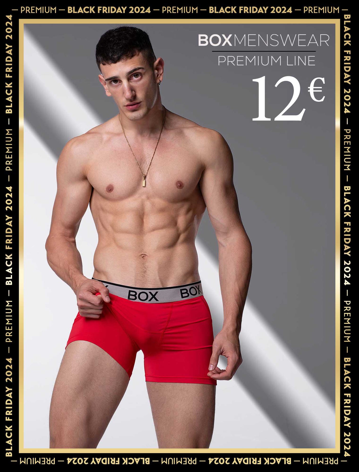 Mens Sports Boxers - Red Ignition