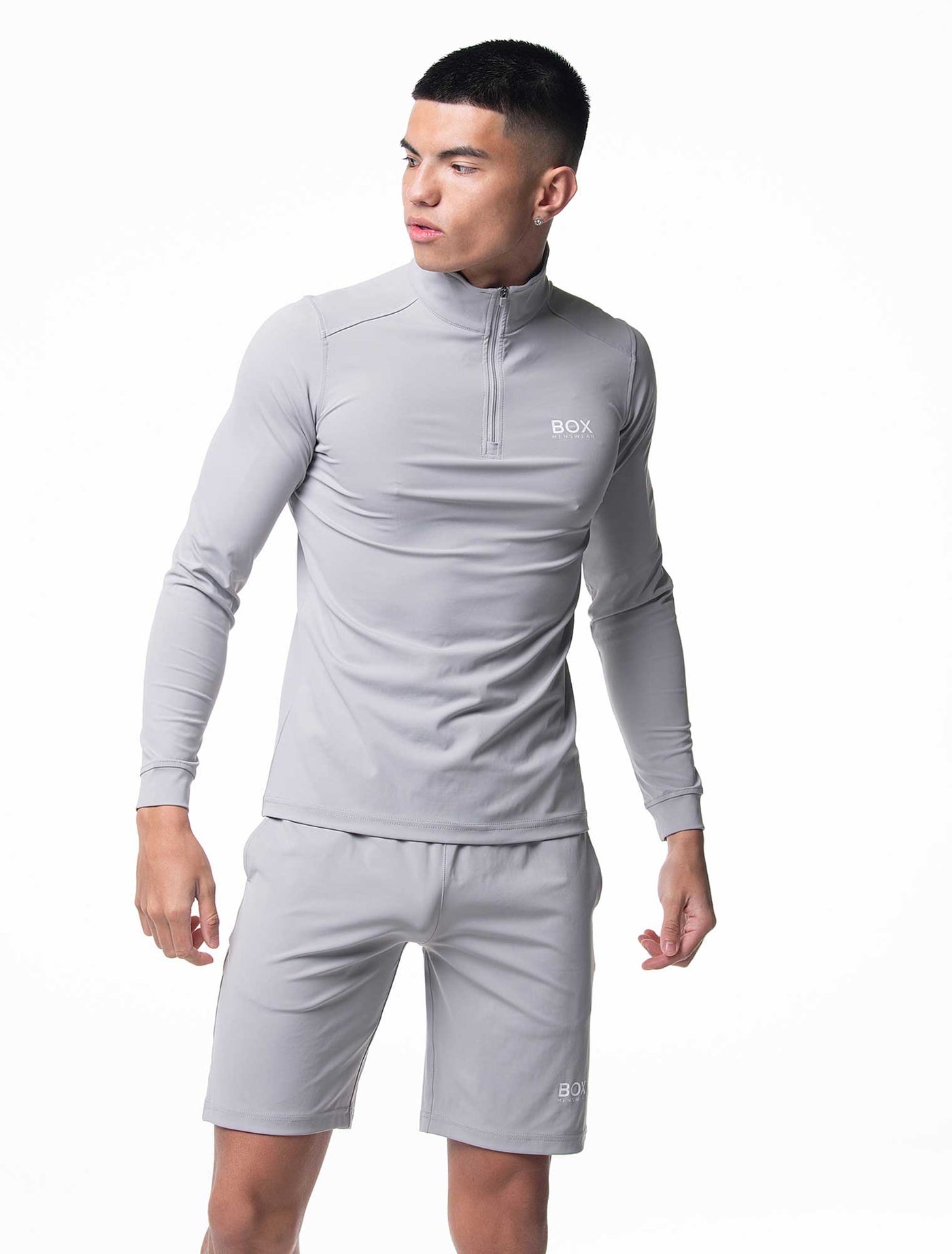 Active Panelled 1/4 Zip Jacket - Grey