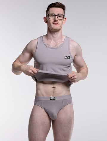 Crossover Briefs - Bulge Grey – boxmenswear