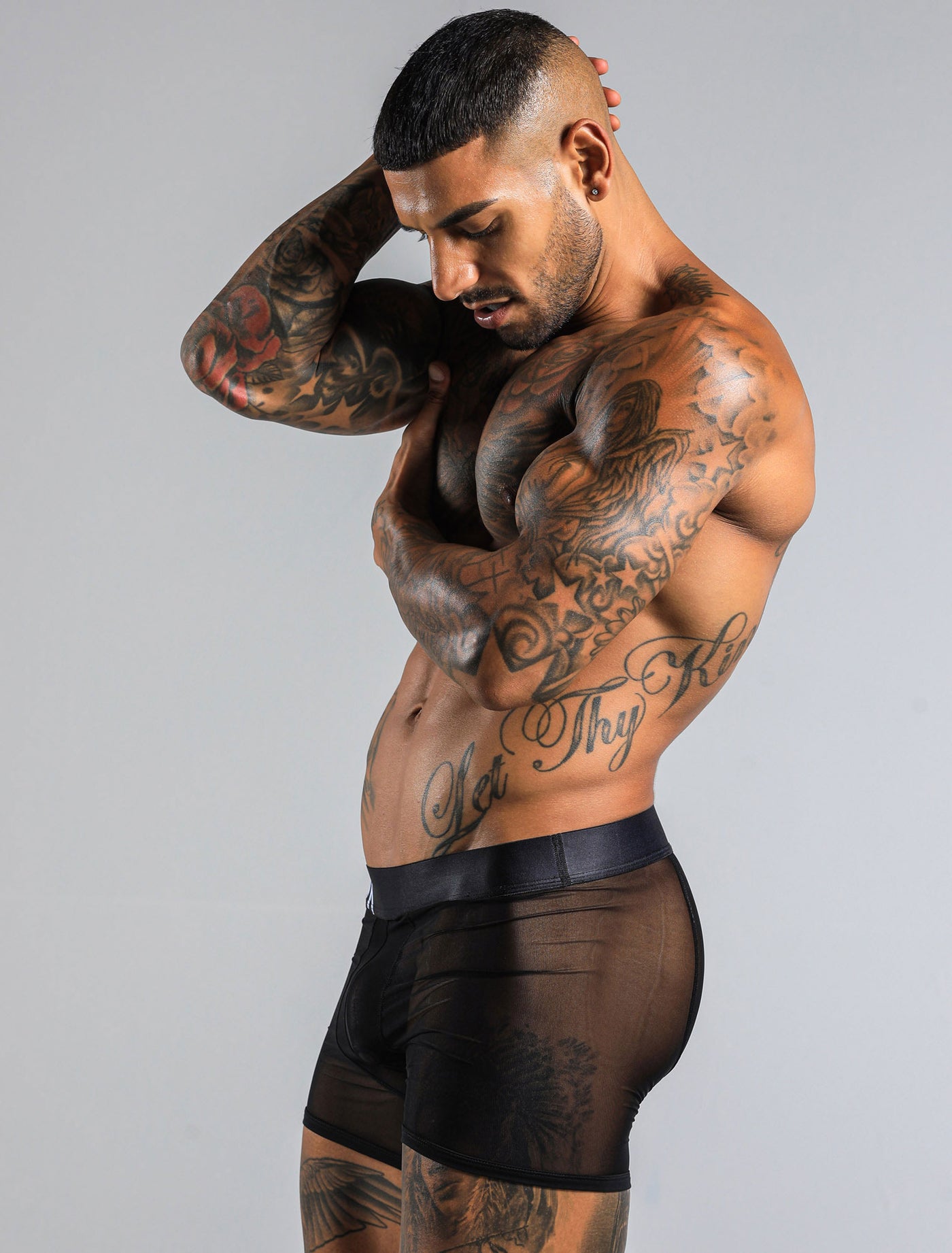 All Over Mesh Boxers - Black