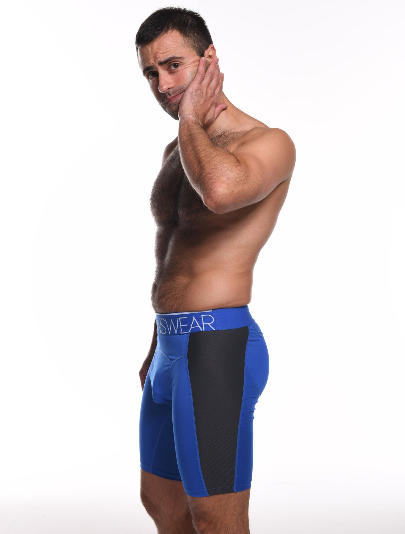 Defined Behind: Compression Shorts with Stretch - Blue Force