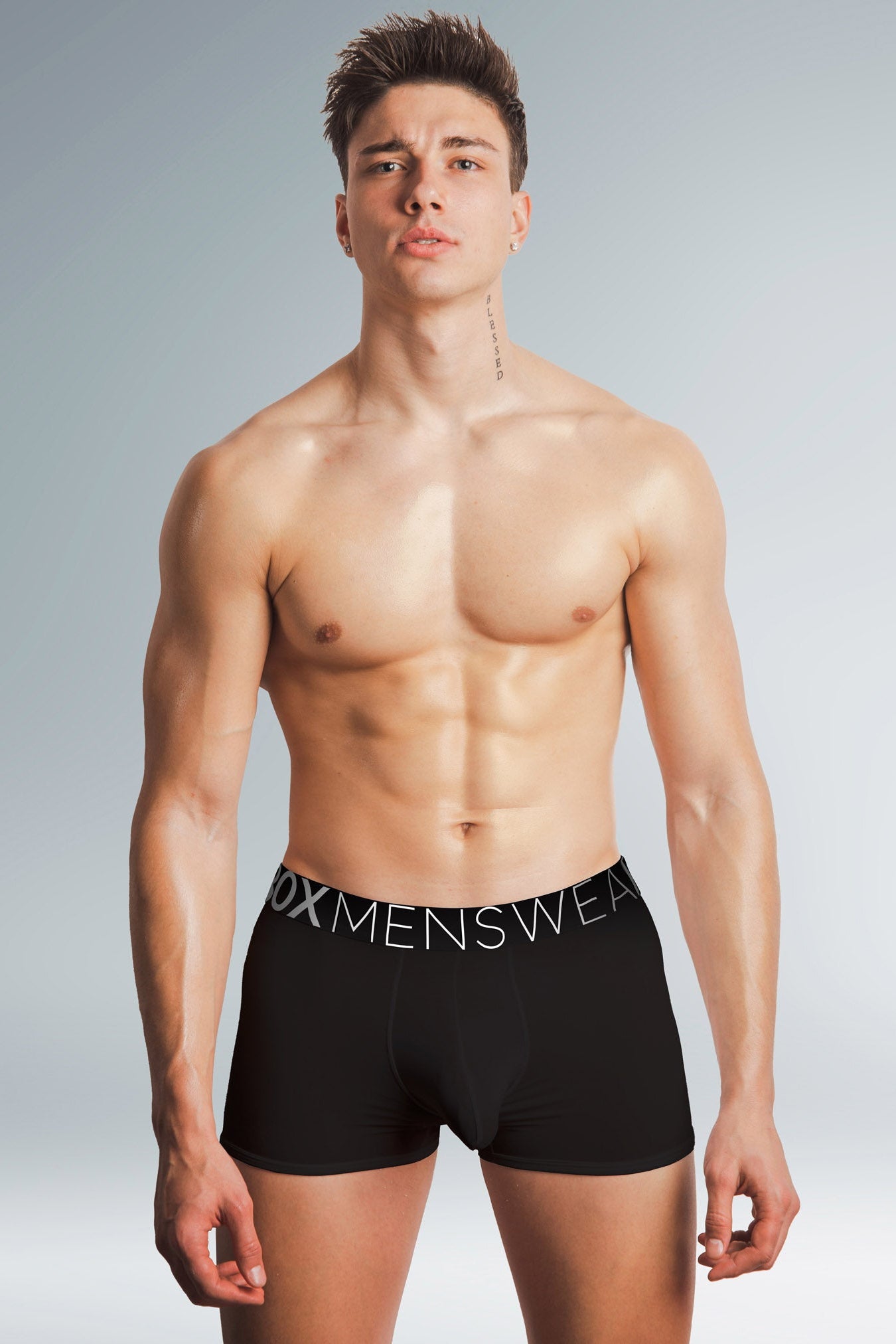 Mens Boxers: Defined Crotch - Black - boxmenswear - {{variant_title}}