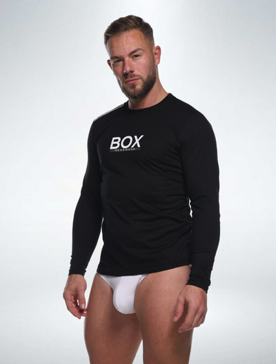 Mens Long Sleeve T-Shirt: Dynamic Fit - Classic Black