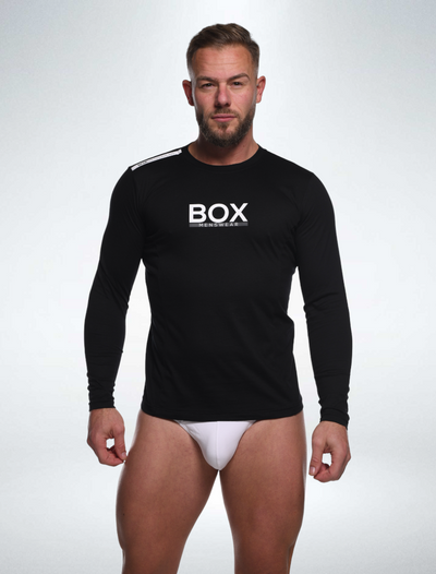 Mens Long Sleeve T-Shirt: Dynamic Fit - Classic Black