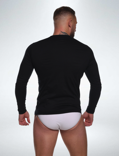 Mens Long Sleeve T-Shirt: Dynamic Fit - Classic Black