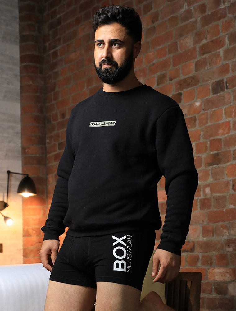 Comfort Fit: Crew Neck - Black - boxmenswear - {{variant_title}}